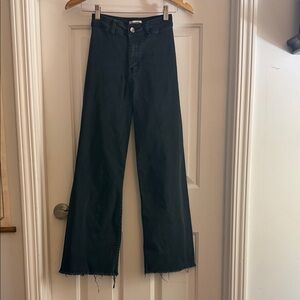 Rag poets black wide leg jeans sz 26